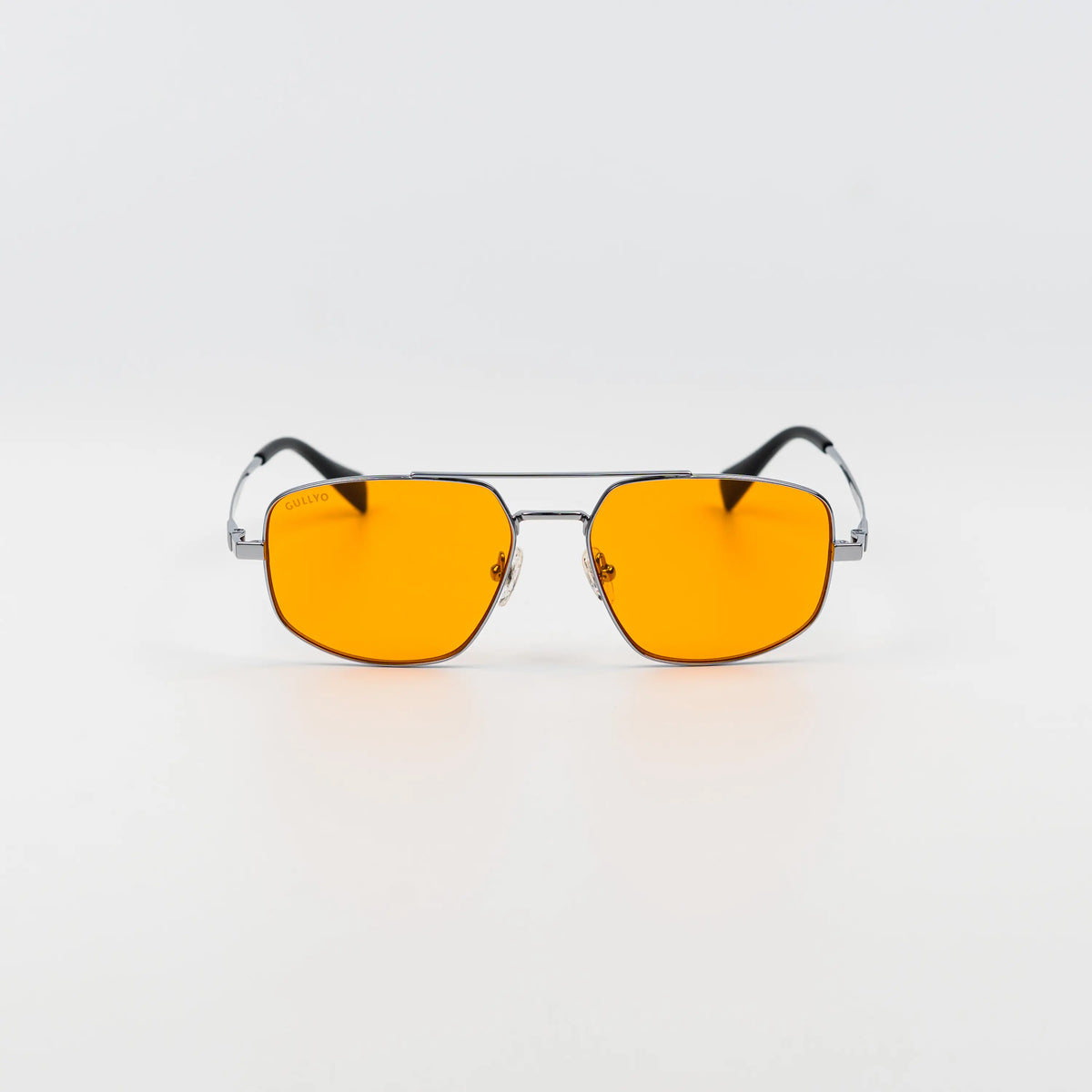 CALYPSO, SILVER / ORANGE RED BLUE LIGHT LENS, front view